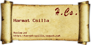 Harmat Csilla névjegykártya